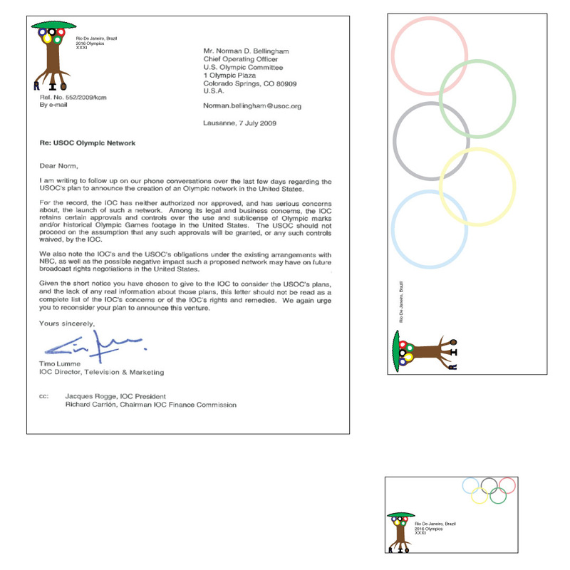 Olympic Letterhead/Envelope/Business Card Ian Puchalski Graphics Tech